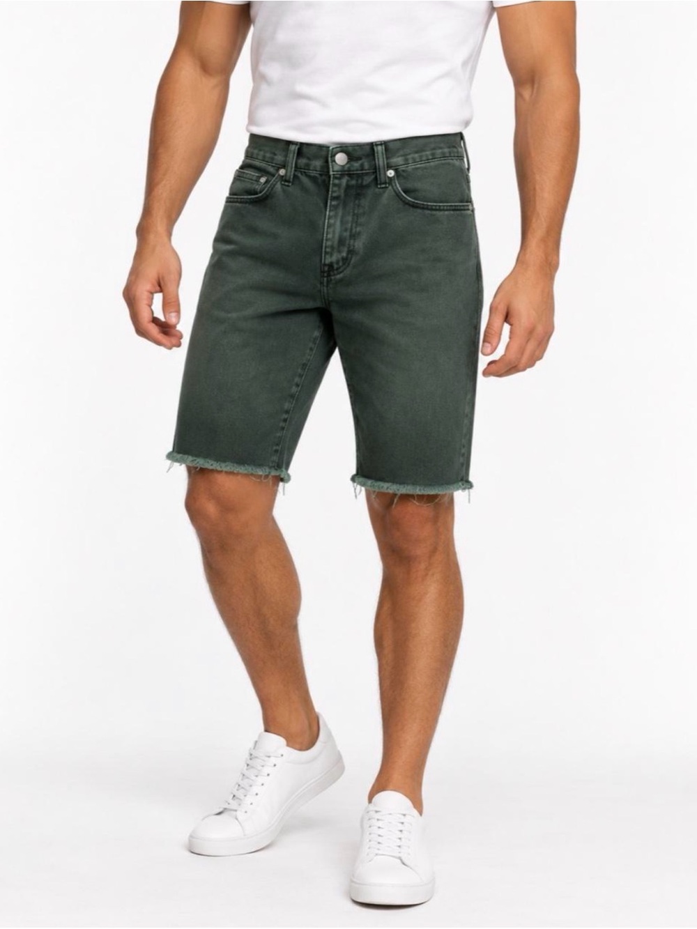 $95 - EUC Urban Outfitters Your Neighbors Green Denim Cutoff Shorts – Men’s 30